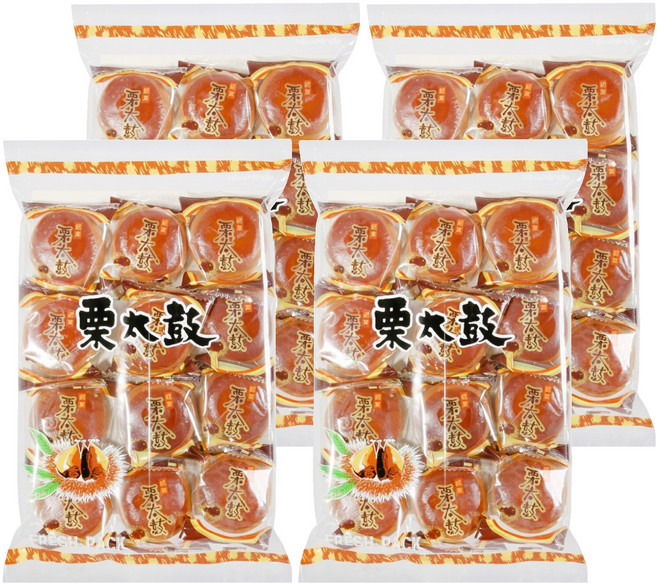 日新堂 栗太鼓, 228g, 4包