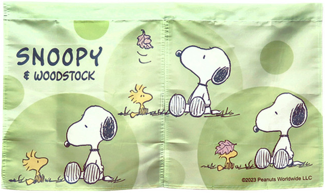 PEANUTS 史努比門簾 短版, 落葉