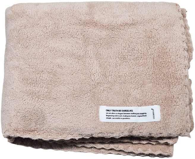 Cicibella 乾髮帽/乾髮巾 聚酯85%+尼龍15%, 摩卡灰, 1條