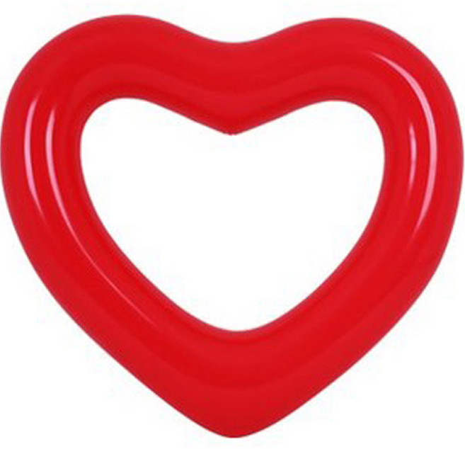 써니워터 대형 하트 튜브 120cm, 레드, 1개
