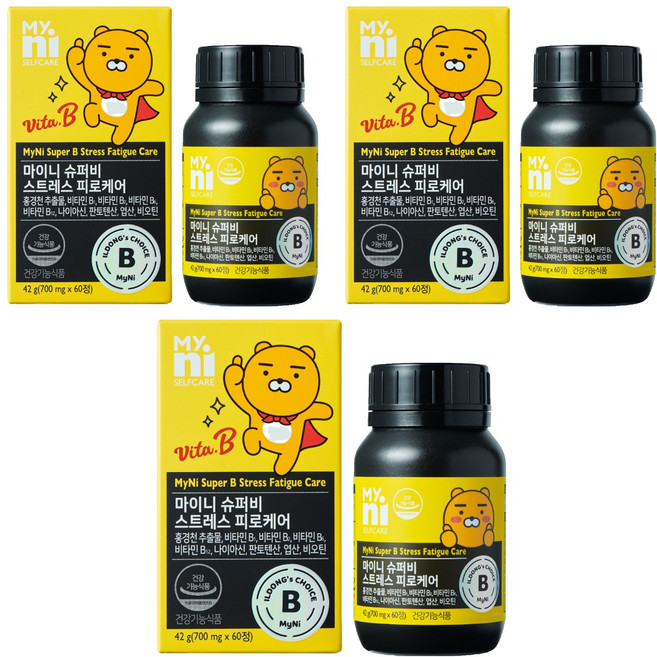 마이니 슈퍼비 스트레스 피로케어, 60정, 3개