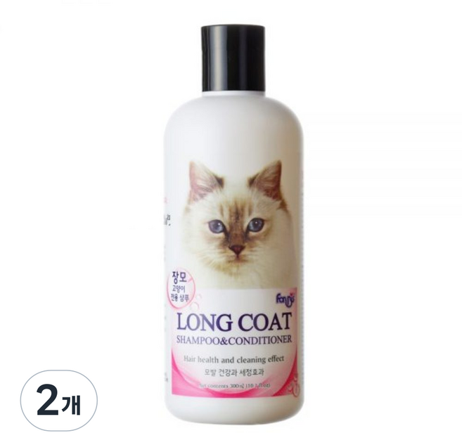 포비스 장모 고양이 전용 샴푸, 300ml, 2개