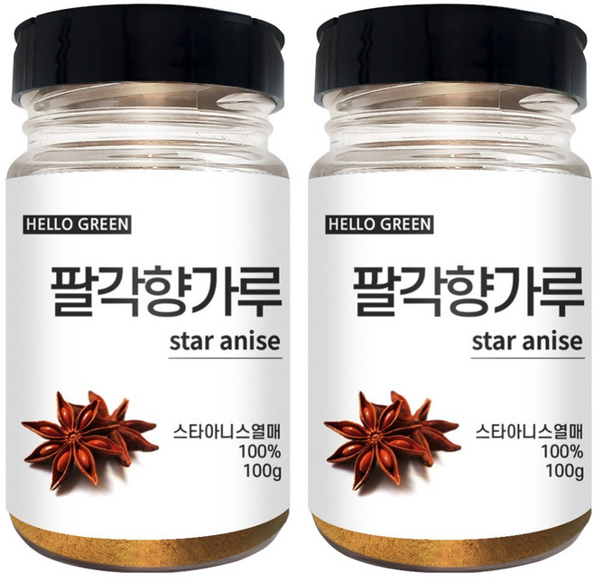 헬로우그린 팔각향 가루 통, 2개, 100g
