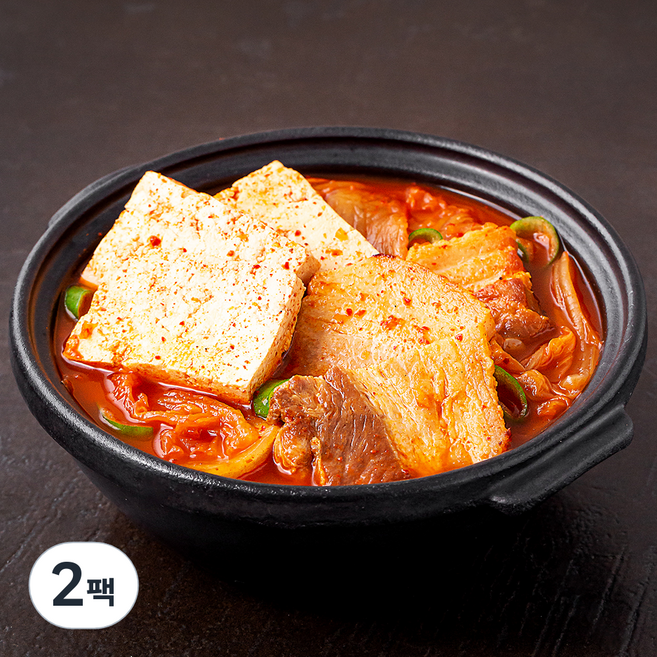 푸드어셈블 더 알찬 연남동 통삼겹 김치찌개 밀키트 2인분, 820g, 2팩