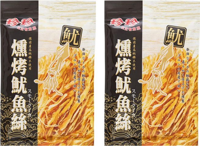 珍珍 燻烤魷魚絲, 27g, 2包