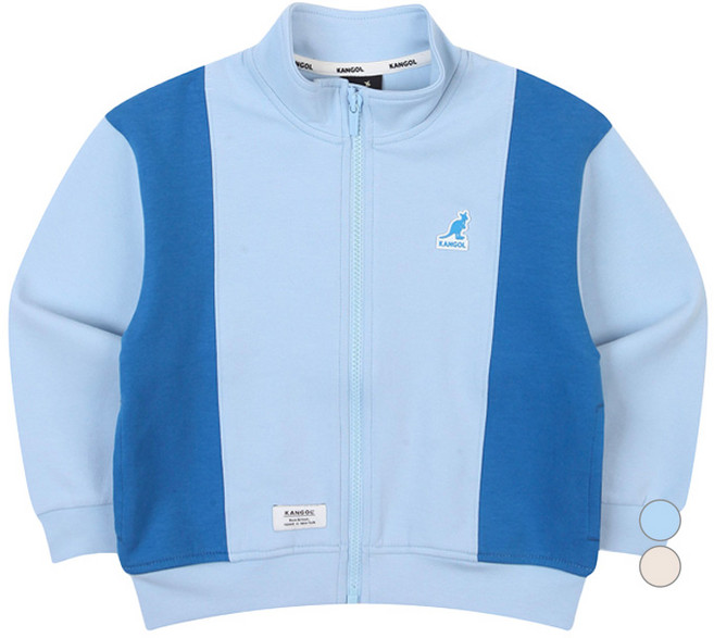 캉골키즈 아동용 컬러 블록 트레이닝 집업 PA 0002