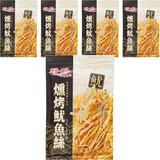 珍珍 燻烤魷魚絲, 27g, 5包