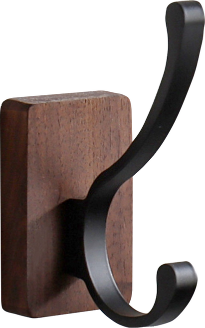 居家實木掛鉤 大 LV55-41 復古色 黏貼釘牆兩用 承重力強, 1個