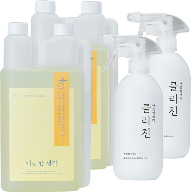 깨끗한생각 클리친 기름때 제거제 공병세트 1100ml, 2세트