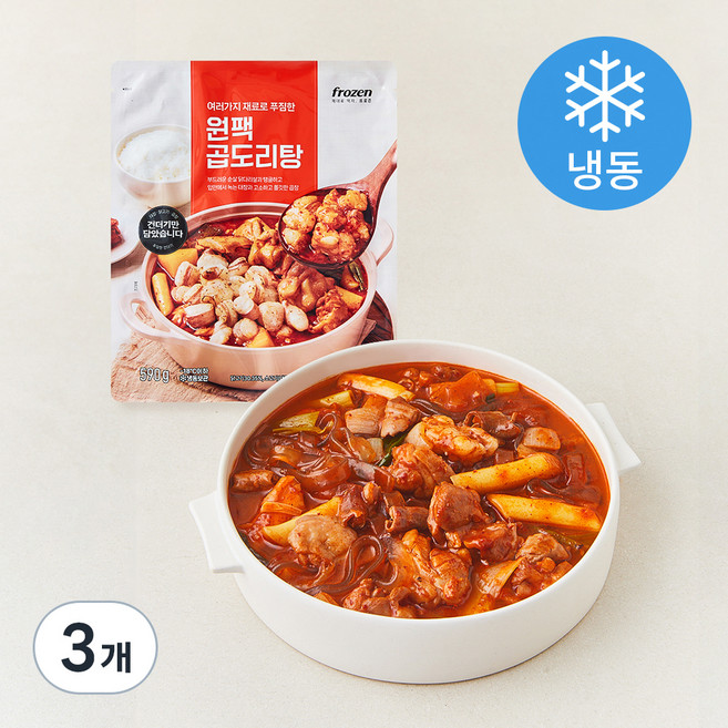 프로즌 원팩 곱도리탕 (냉동), 590g, 3개