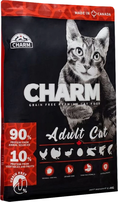 CHARM 野性魅力 成貓配方 乾飼料, 5400g, 1袋, 雞肉 + 鮭魚