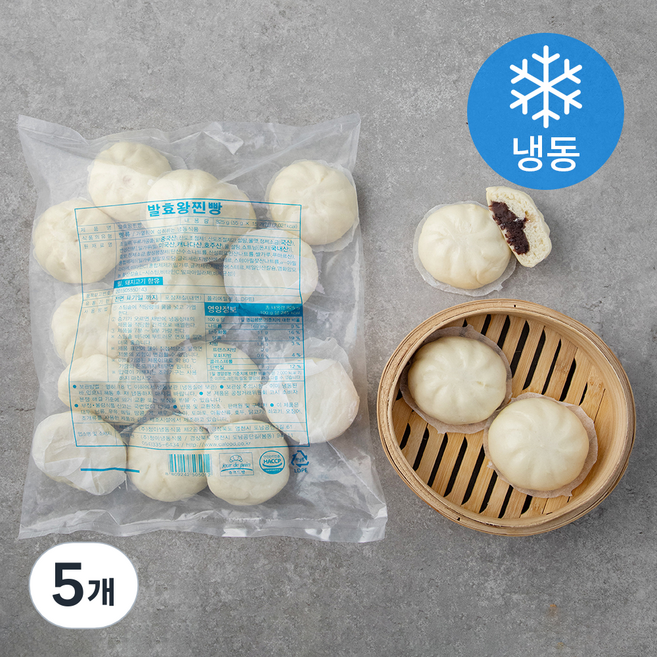 청아냉동식품 발효왕찐빵 (냉동), 55g, 15개입, 5개