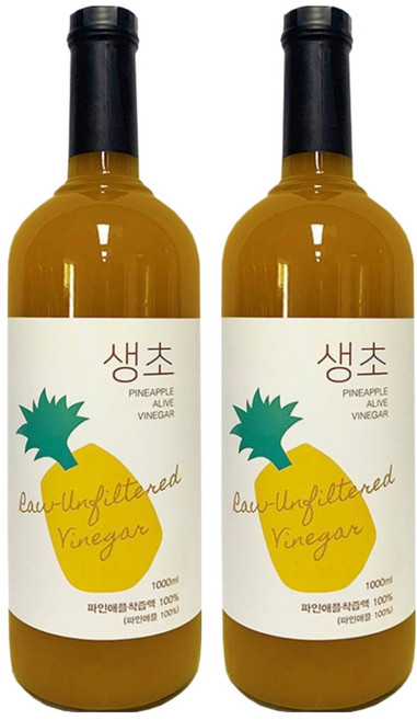 생생초 생초 파인애플 음용식초, 1L, 2개
