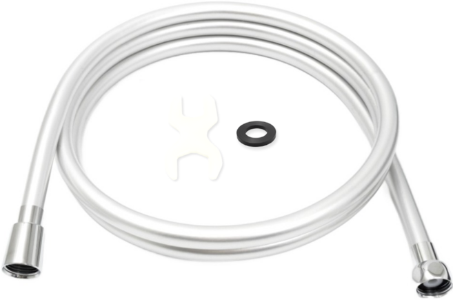 제일바스 국내 제조 물때방지 PVC 샤워호스, 실버