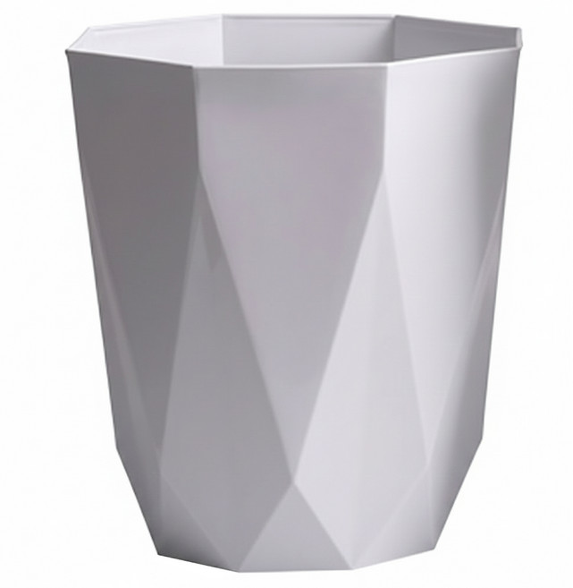 morningscent 北歐風格 現代經典 八角 花盆, 1個, 白色