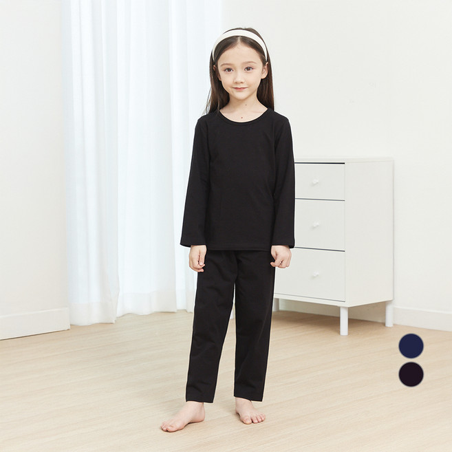 롤리트리 아동용 면스판 싱글 실내복 상하의 세트
