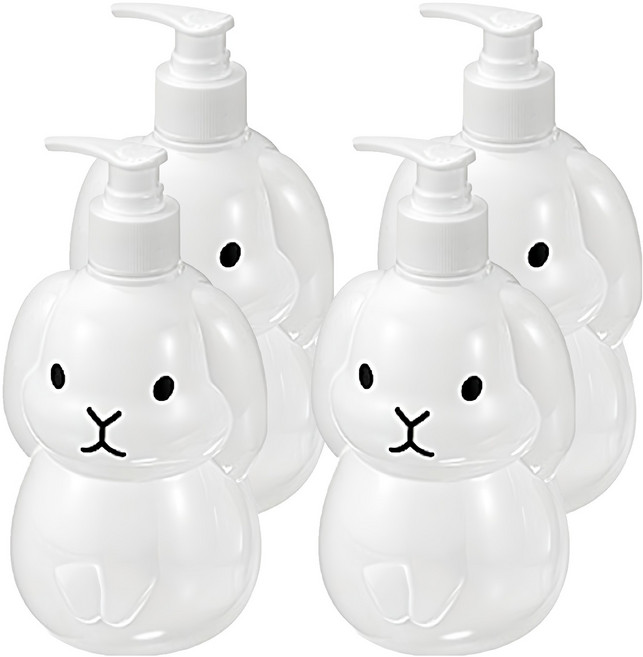 USAGI 兔子沐浴乳空瓶 500ml, 兔子, 4個