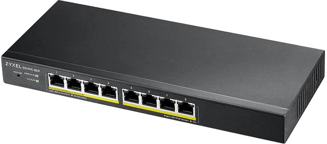 ZYXEL Nebula雲端智慧型網管8埠Gigabit PoE + 交換器, 1個, GS1915-8EP