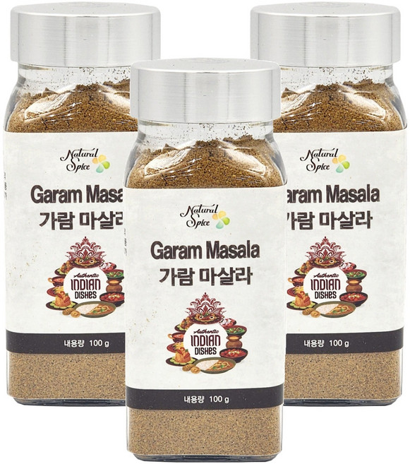 내츄럴스파이스 가람마살라, 100g, 3개