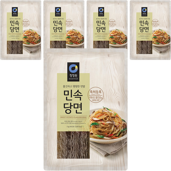 청정원 민속 당면, 1kg, 5개