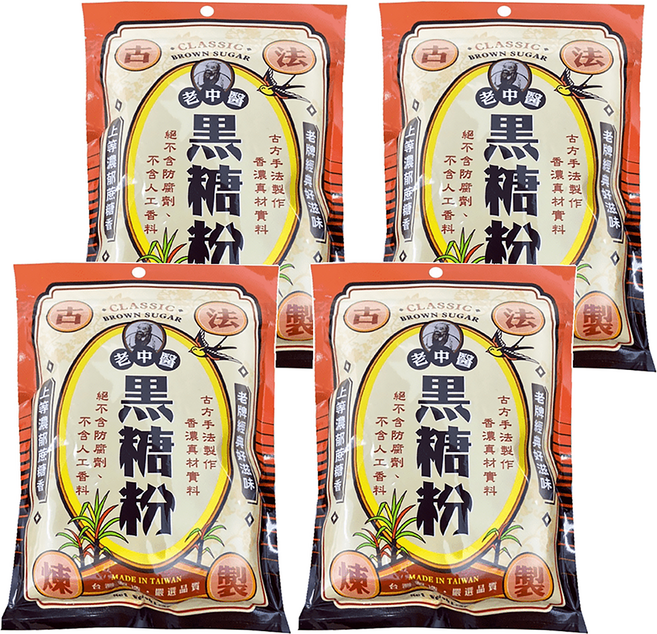 老中醫 黑糖粉, 400g, 4包