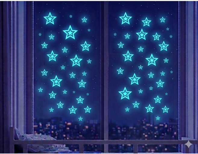 쥬템 천장 야광별 스티커 이중별 YG-228 2p