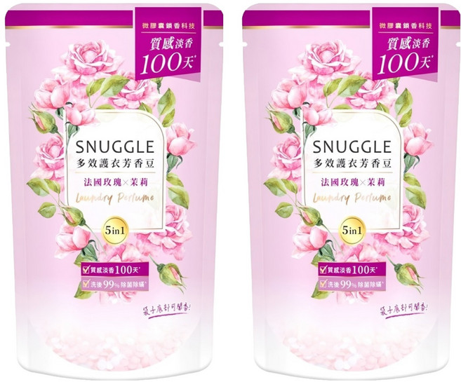 Snuggle 熊寶貝 芳香豆 補充包 法國玫瑰 + 茉莉, 300ml, 2包