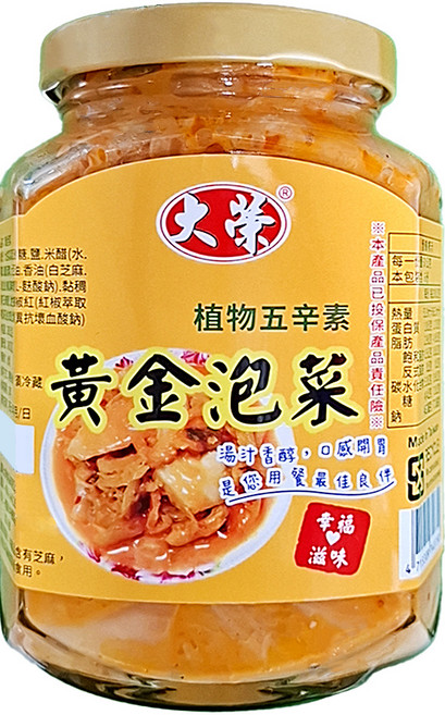 大榮 黃金泡菜, 360g, 1罐