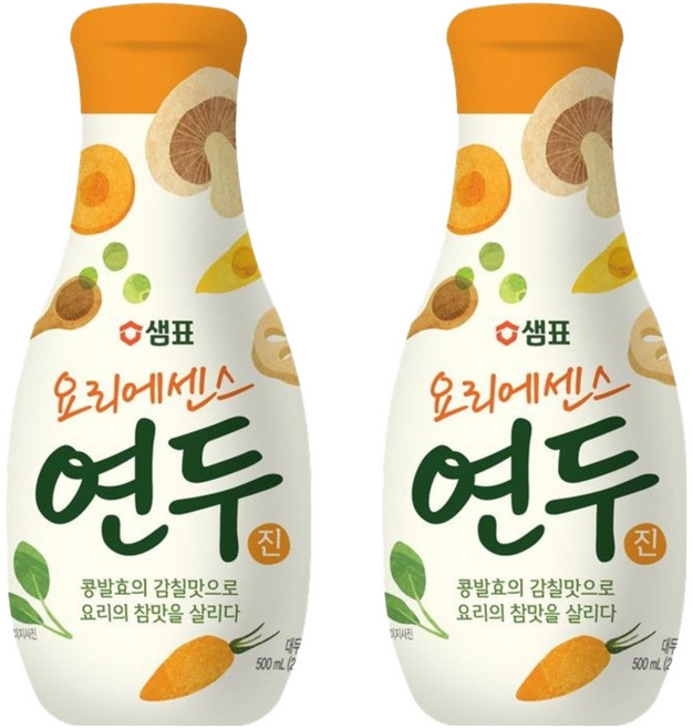 연두 요리에센스 진, 500ml, 2개