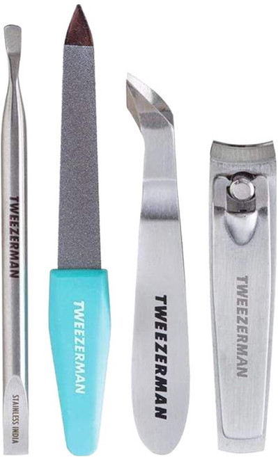 TWEEZERMAN 美甲隨身組 Mini Nail Rescue Kit, 藍色 + 銀色, 1組