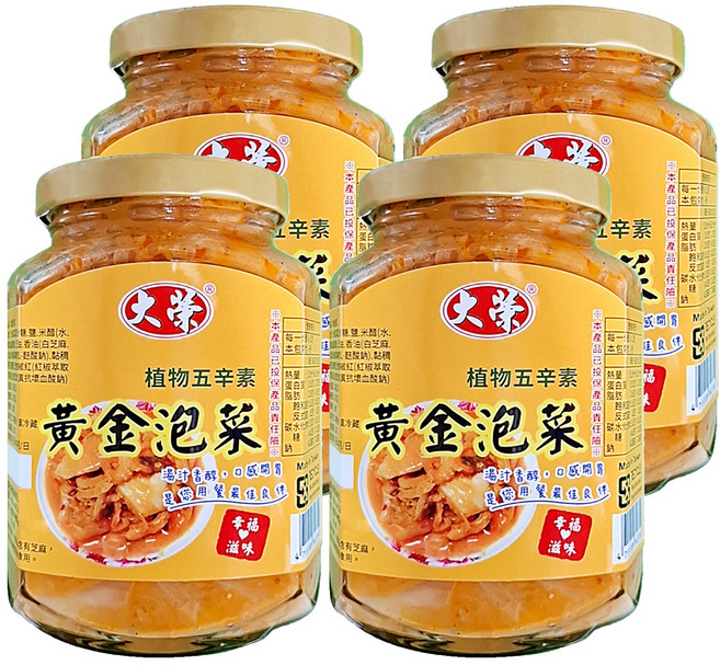 大榮 黃金泡菜, 360g, 4罐