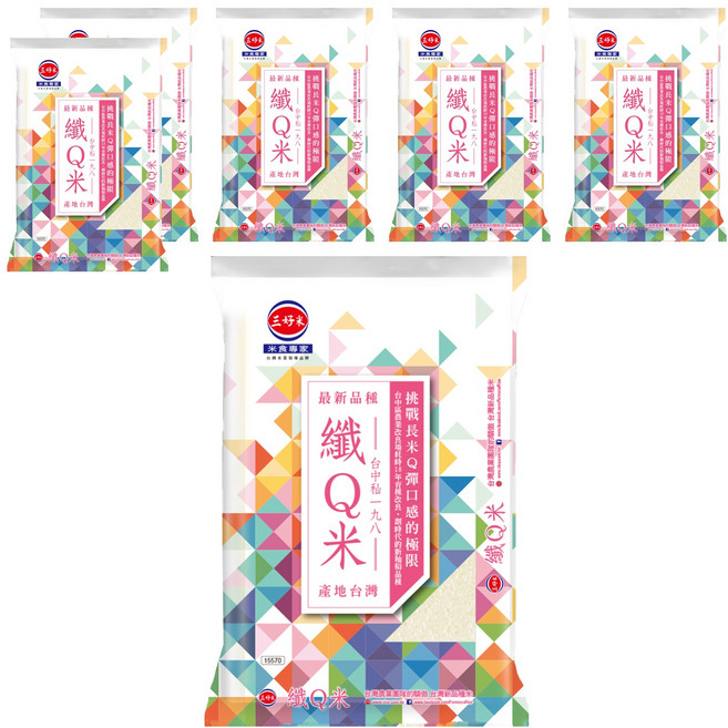 三好米 纖Q米, CNS 二等, 1.5kg, 6包