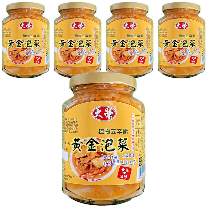 大榮 黃金泡菜, 360g, 5罐