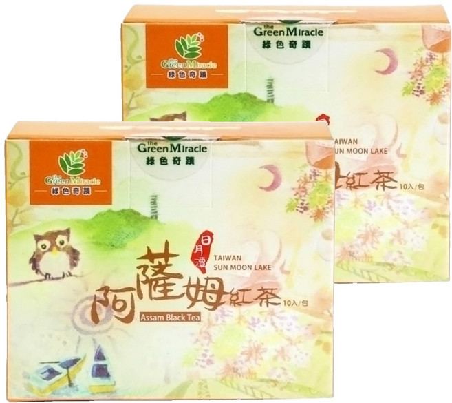 綠色奇蹟 阿薩姆紅茶, 2.2g, 10包, 2盒
