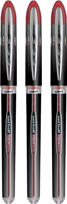 Uni 三菱 ball VISION UB-205抗壓鋼珠筆 紅 1入, 紅色, 3支