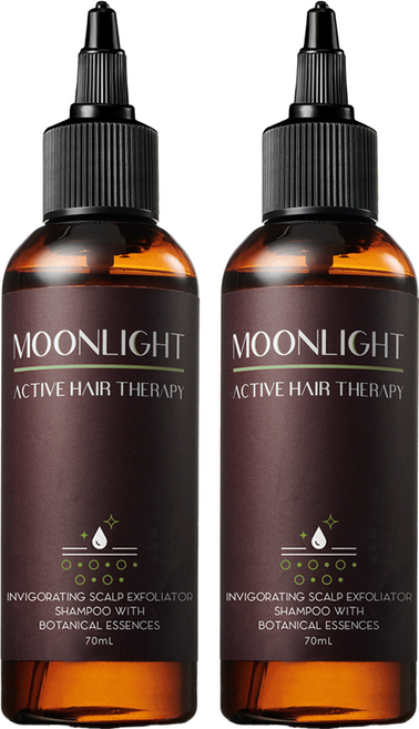 MOONLIGHT 莯光 進階版 草本頭皮淨化液 70ml 草本精華、溫和淨化、深層清潔, 2瓶