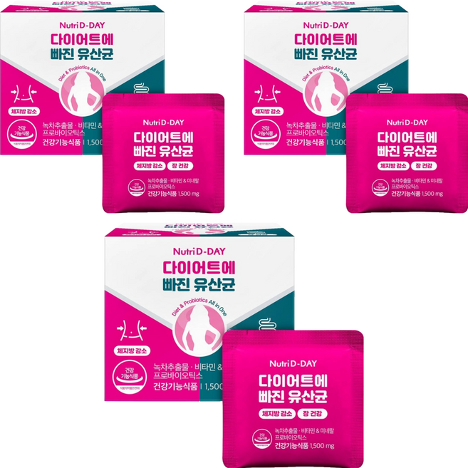 뉴트리디데이 다이어트에 빠진 유산균, 14회분, 3개