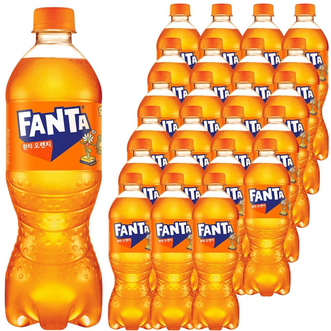 환타 오렌지 탄산음료, 600ml, 24개