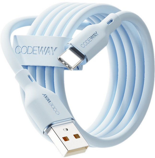 CODEWAY PALLET 系列 USB-A-USB-C 快充充電線, 藍色, 1條, 1.2m