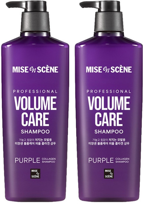 미쟝센 볼륨케어 퍼플 콜라겐 샴푸, 680ml, 2개
