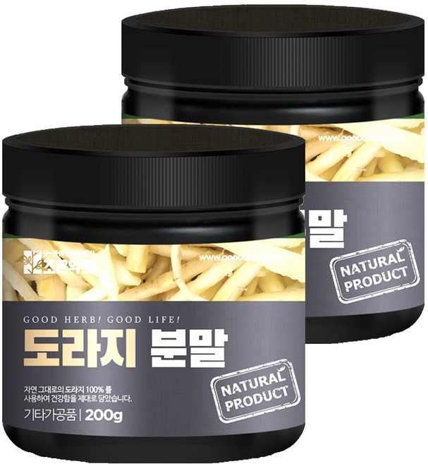 조은약초 도라지 분말, 2개, 200g