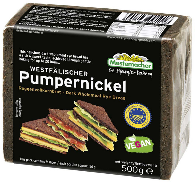 Mestemacher 麥大師 德國裸麥粗麵包, 1個, 500g