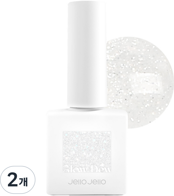 젤로젤로 글로우듀 컬렉션 시럽젤, JJ-57 스노우 글래스, 10ml, 2개