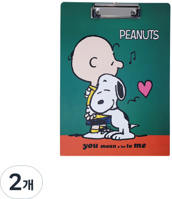 희망노트 스누피 클립보드 A4, 랜덤발송, 2개