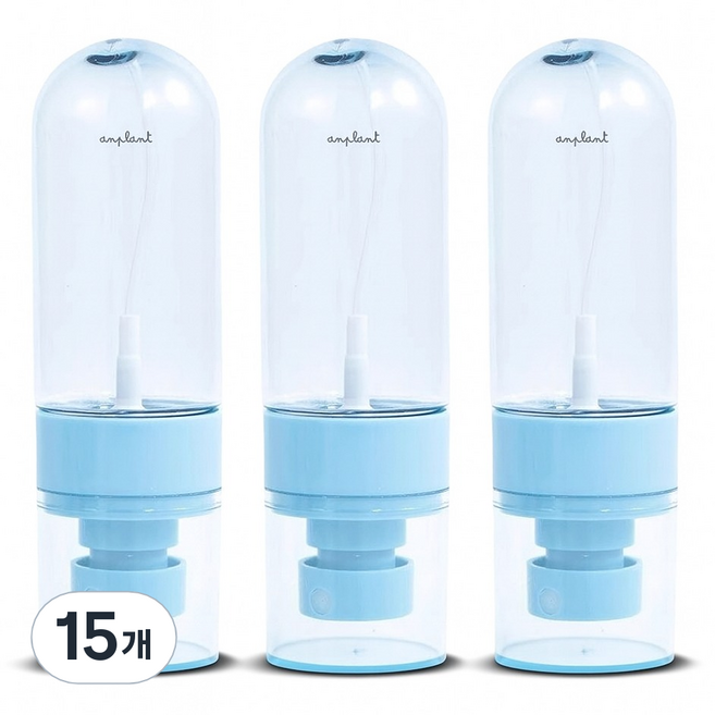 앙플랜트 거꾸로 초미세 미스트 안개 분사 분무기 60ml, 15개, 블루 + 투명