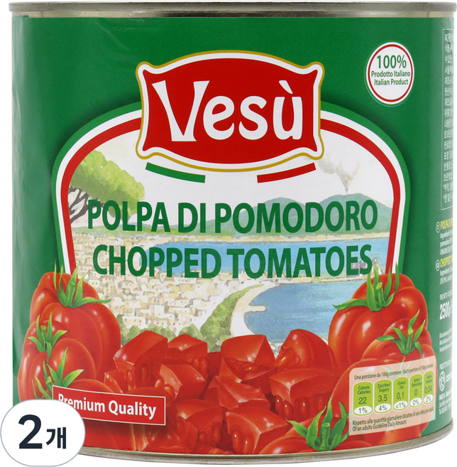베수 찹 토마토 소스, 2.5kg, 2개