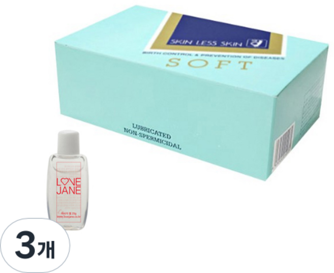 오카모토 스킨레스2000 콘돔 100P 러브제인 꼬마젤, 100개입, 3개