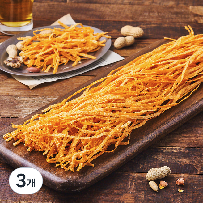 신원식품 슈퍼 롱피쉬스낵 바베큐맛, 3개, 170g