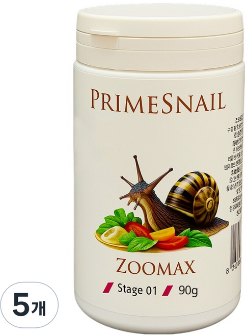 쥬맥스 달팽이 사료 Stage 1, 90g, 5개