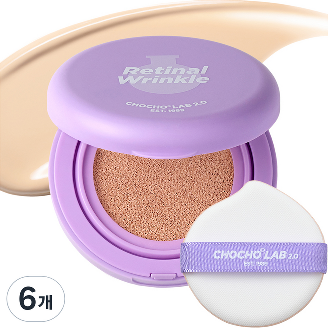 초초스랩2.0 레티날 밀착 링클 리페어 쿠션 10g, 21W 내추럴 베이지, 6개